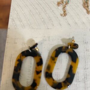 Tortoiseshell Oval Earrings